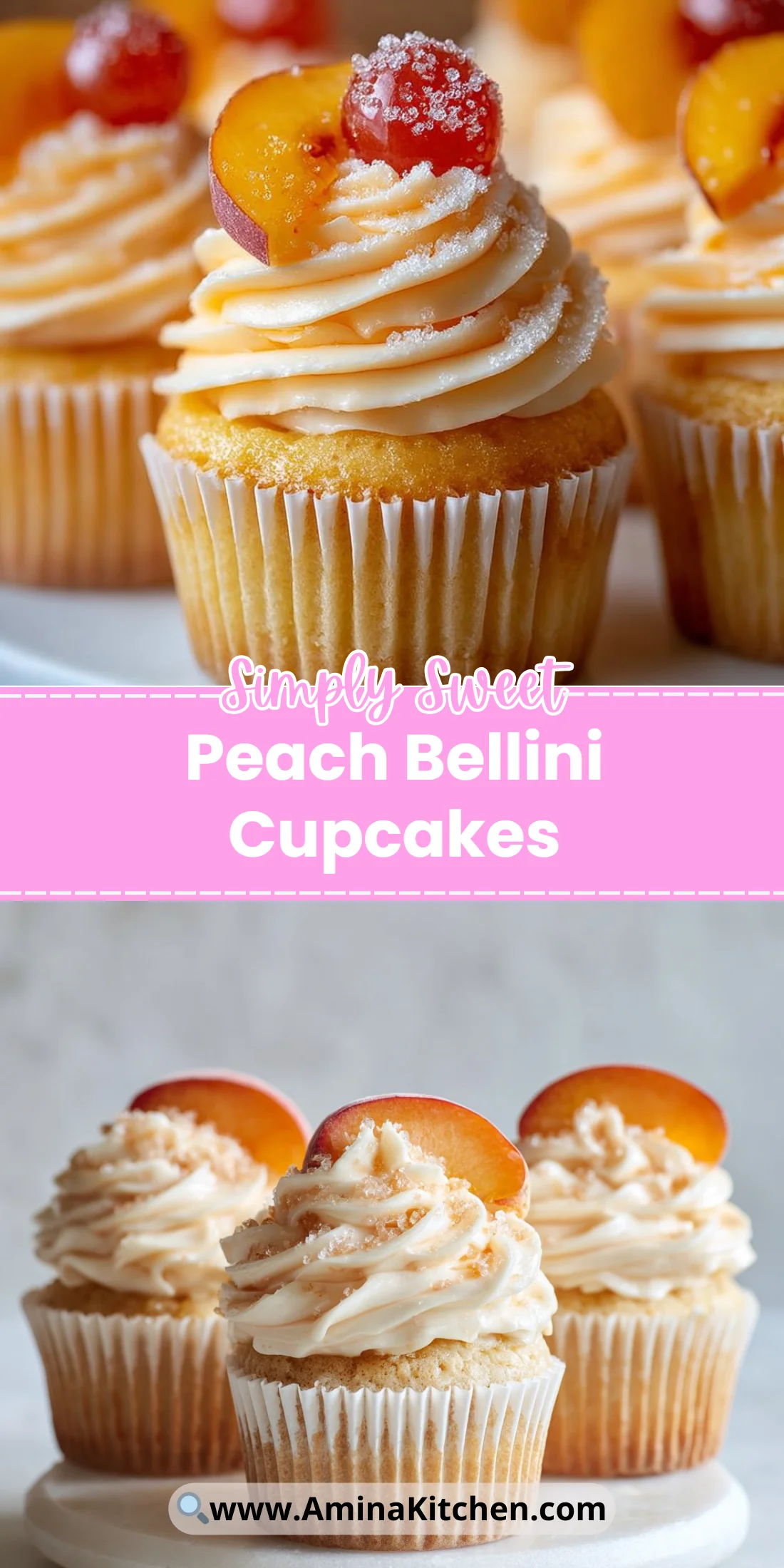 Peach Bellini Cupcakes