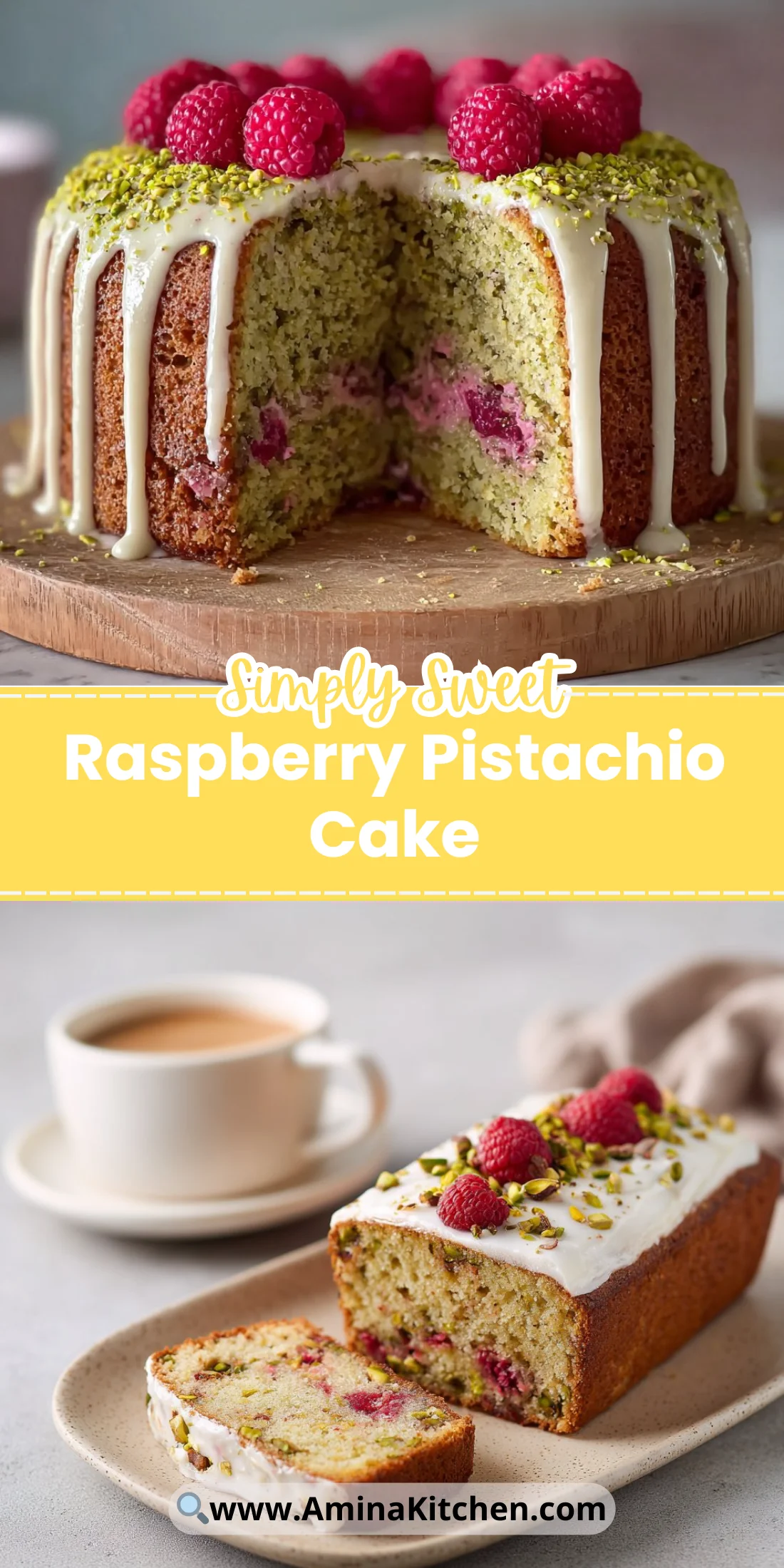 Raspberry Pistachio Cake