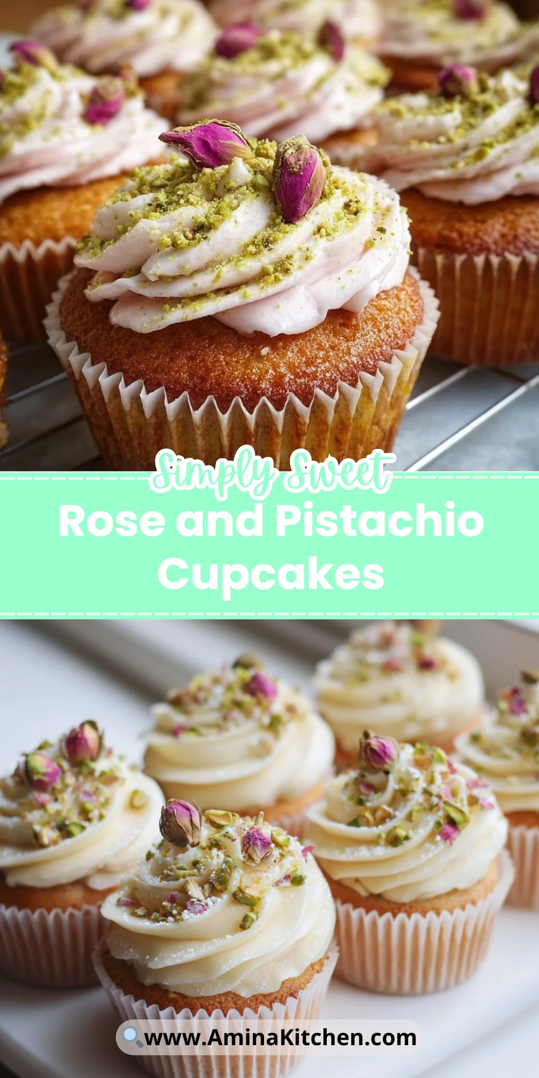 Rose and Pistachio Cupcakes