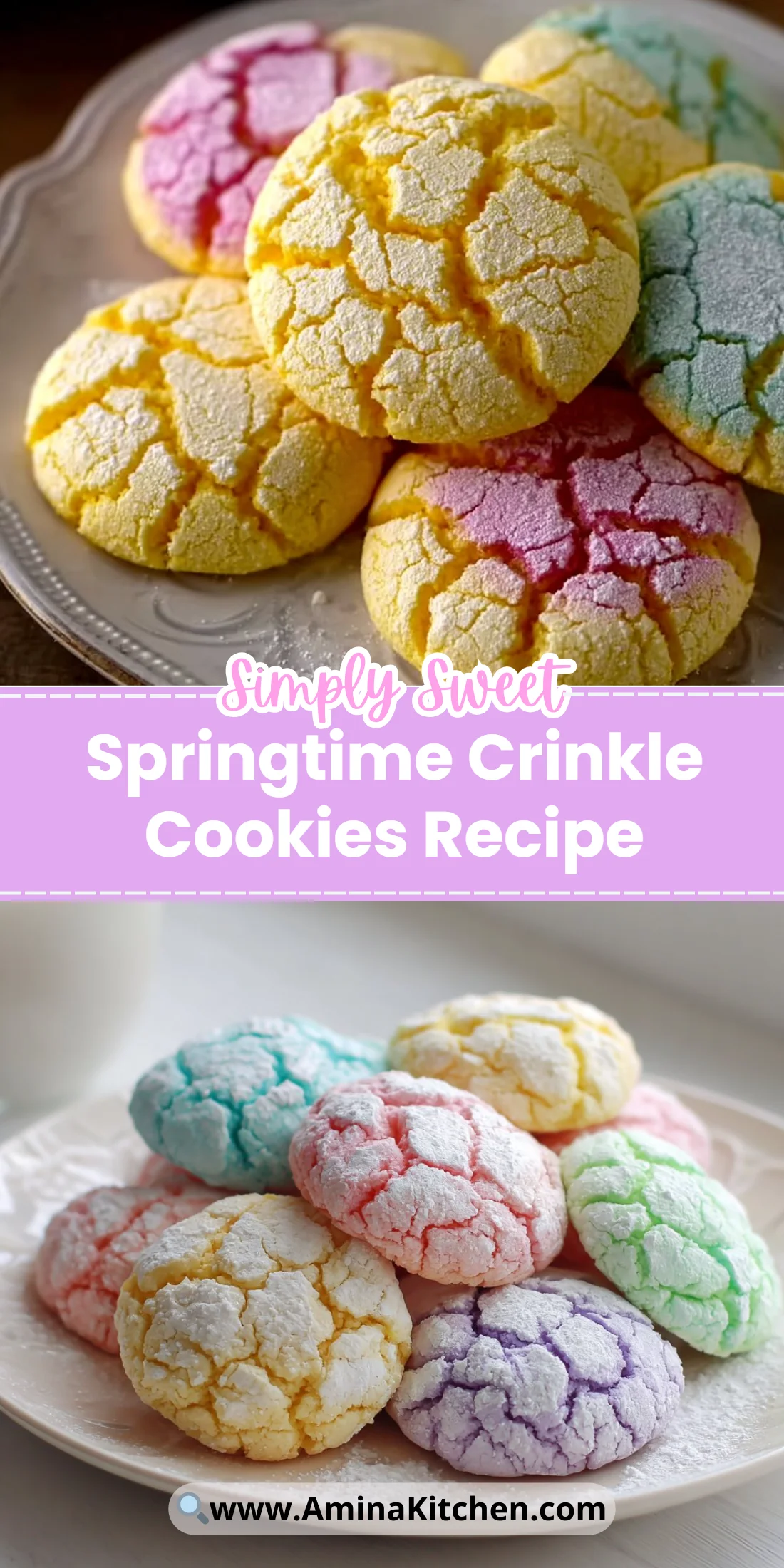 Springtime Crinkle Cookies Recipe