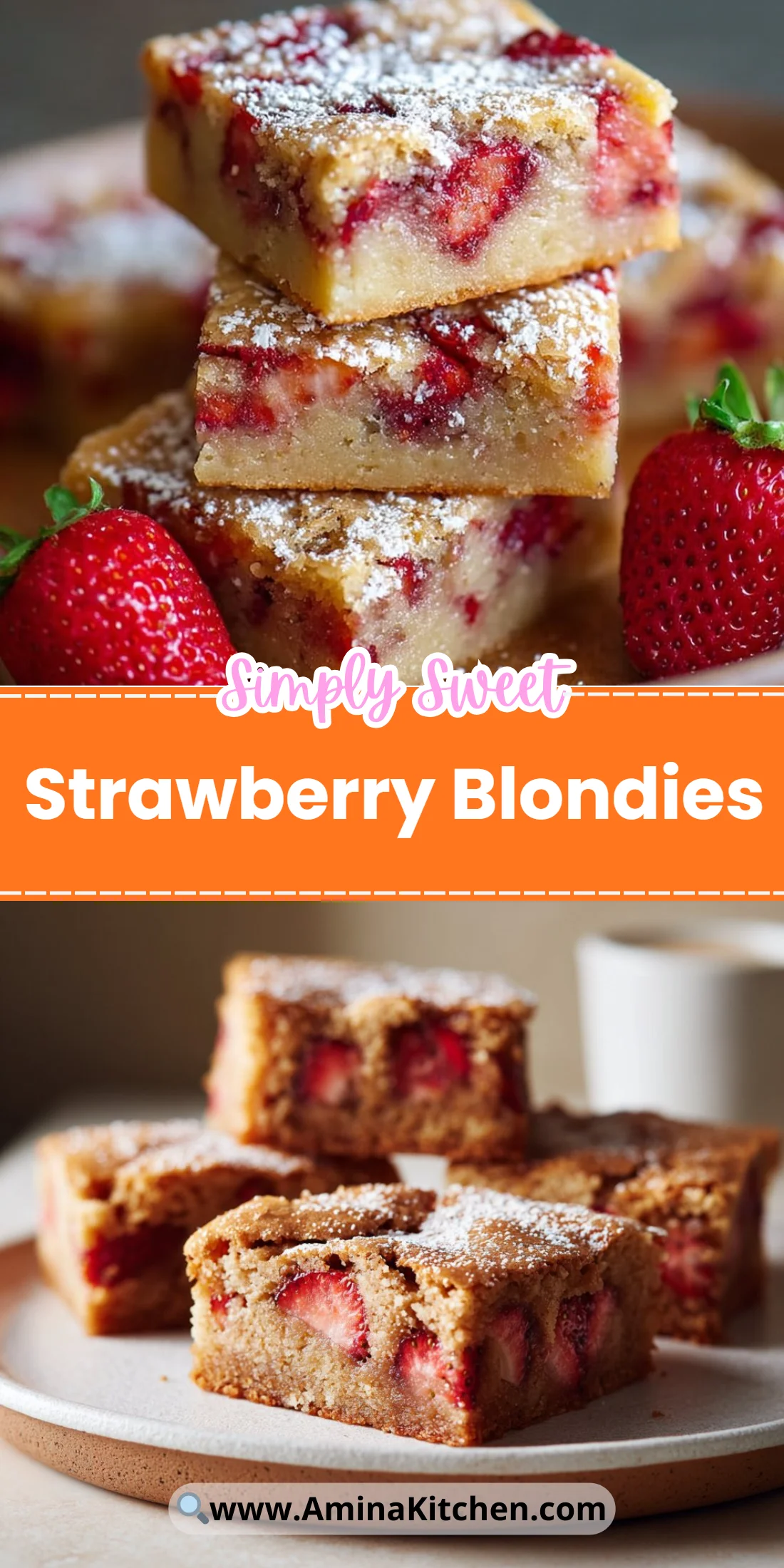 Strawberry Blondies