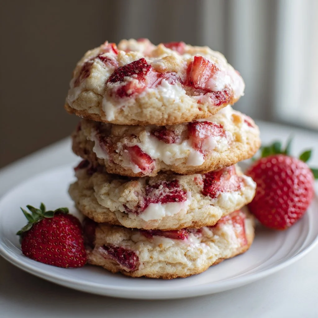 Strawberry Cheesecake Cookies