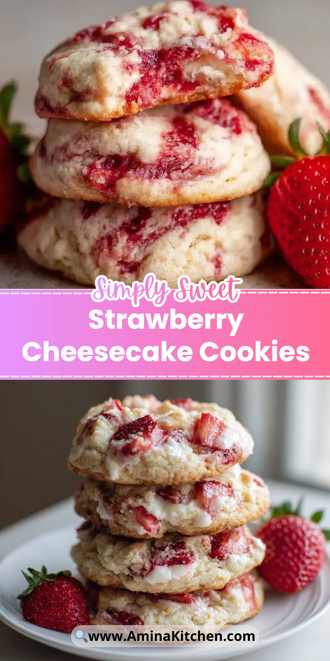 Strawberry Cheesecake Cookies