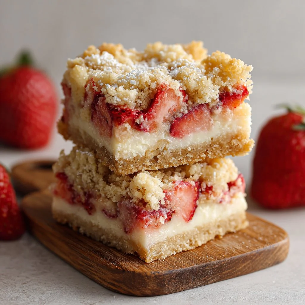 Strawberry Cheesecake Crumb Bars