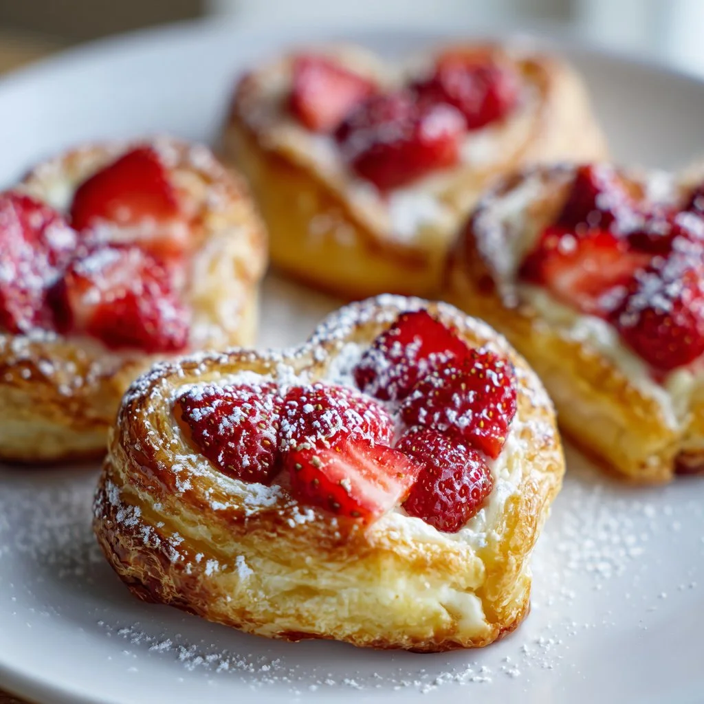 Strawberry Cream Cheese Heart Danishes