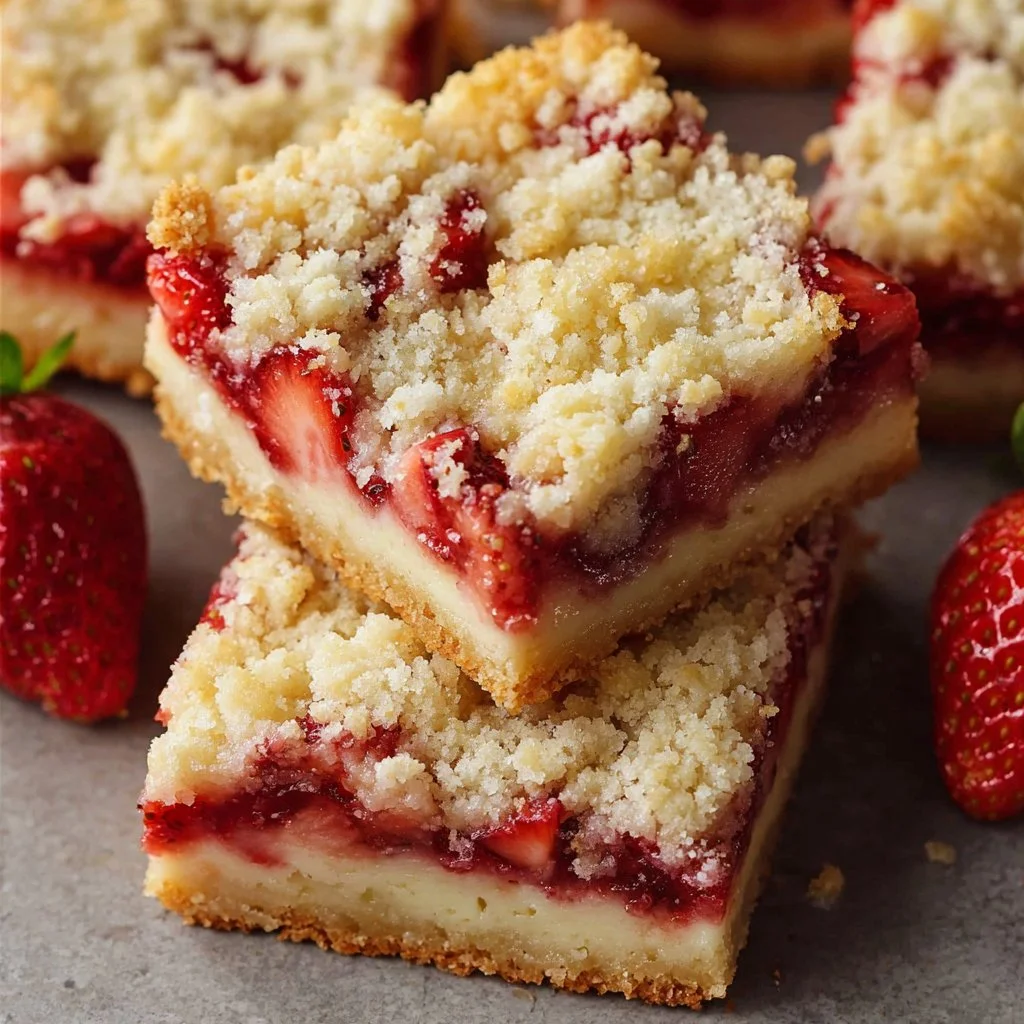 Delicious Strawberry Shortcake Bars with fresh strawberries and whipped cream