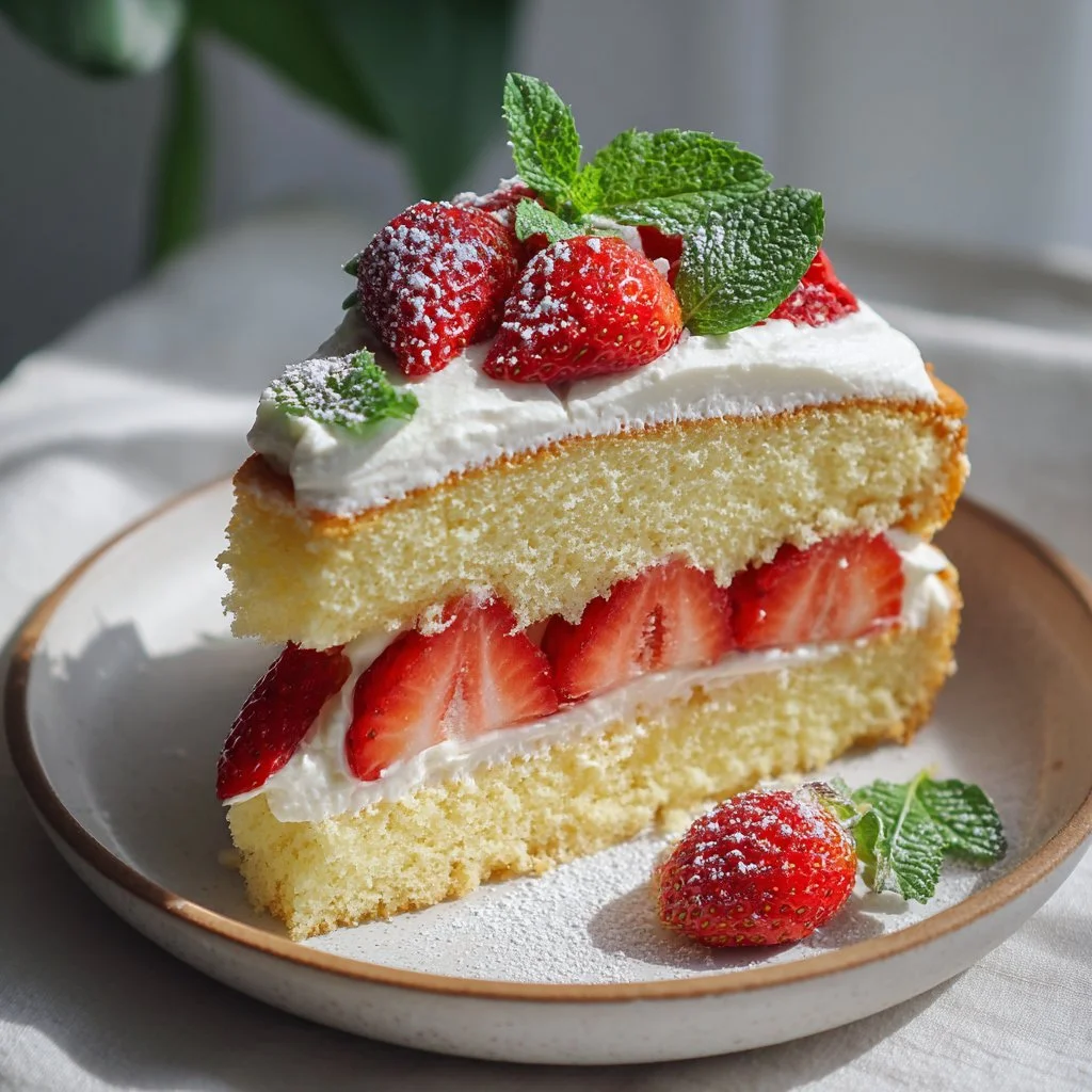 Strawberry Shortcake Layer Cake (Sponge Cake) – A Fresh & Fluffy Classic