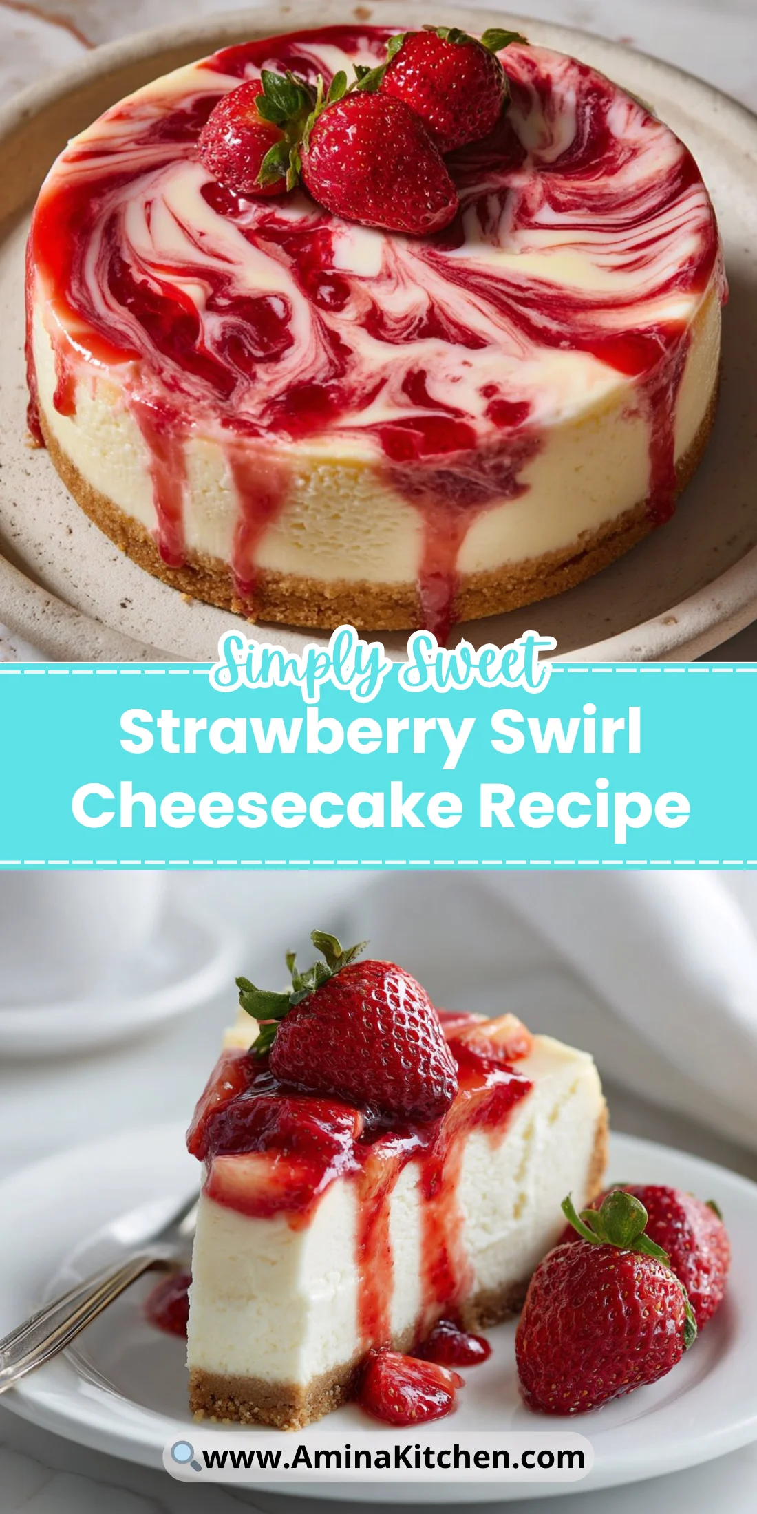Strawberry Swirl Cheesecake Recipe