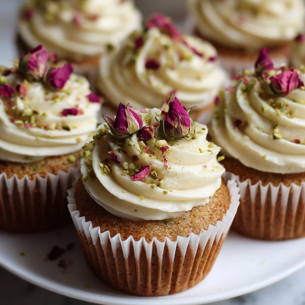 Vegan Mini Rose Cupcakes