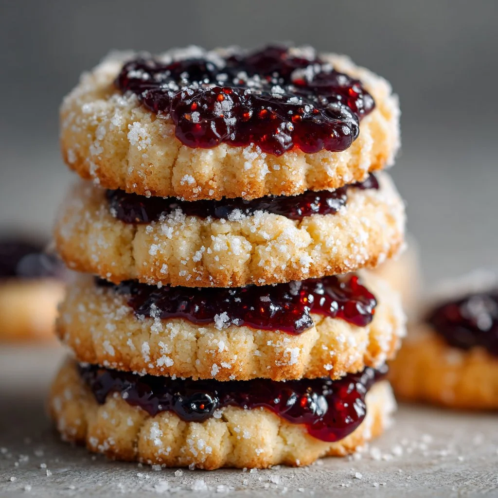 Blueberry Cookies with Homemade Jam