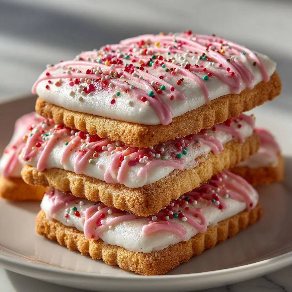 Frosted Strawberry Pop-Tart Cookies