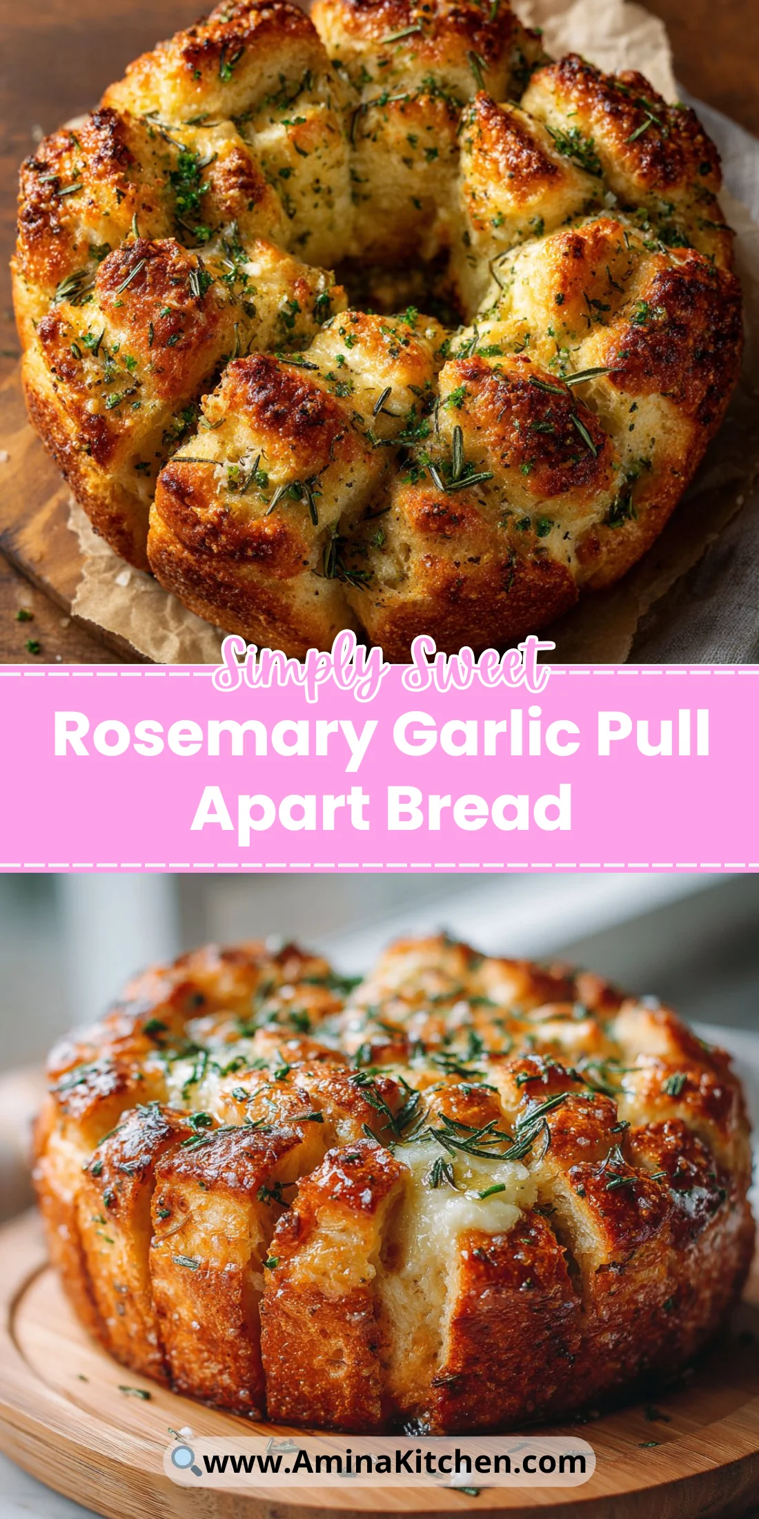Rosemary Garlic Pull Apart Bread