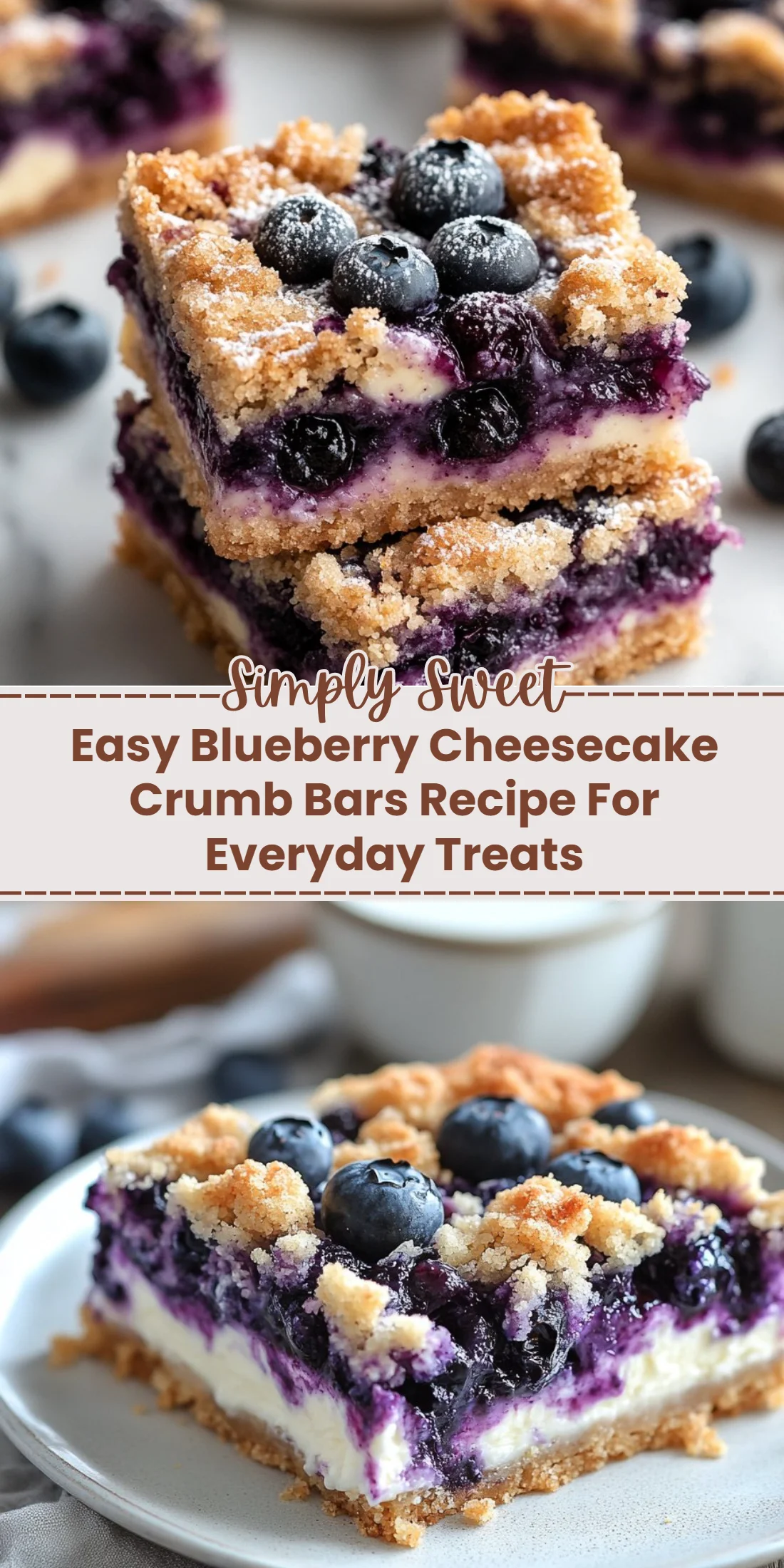 Easy Blueberry Cheesecake Crumb Bars Recipe For Everyday Treats