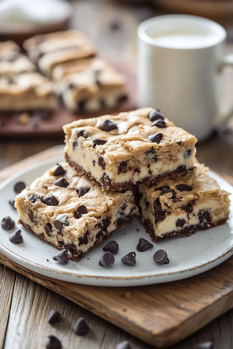 Cheesecake Chocolate Chip Cookie Bars