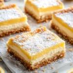 Delicious Lemon Cream Cheese Bars topped with lemon zest and cream cheese frosting