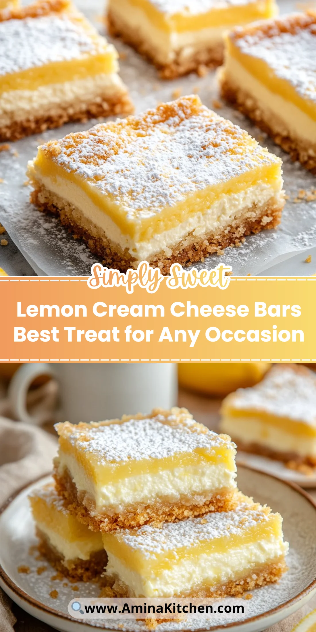 Lemon Cream Cheese Bars Best Treat for Any Occasion